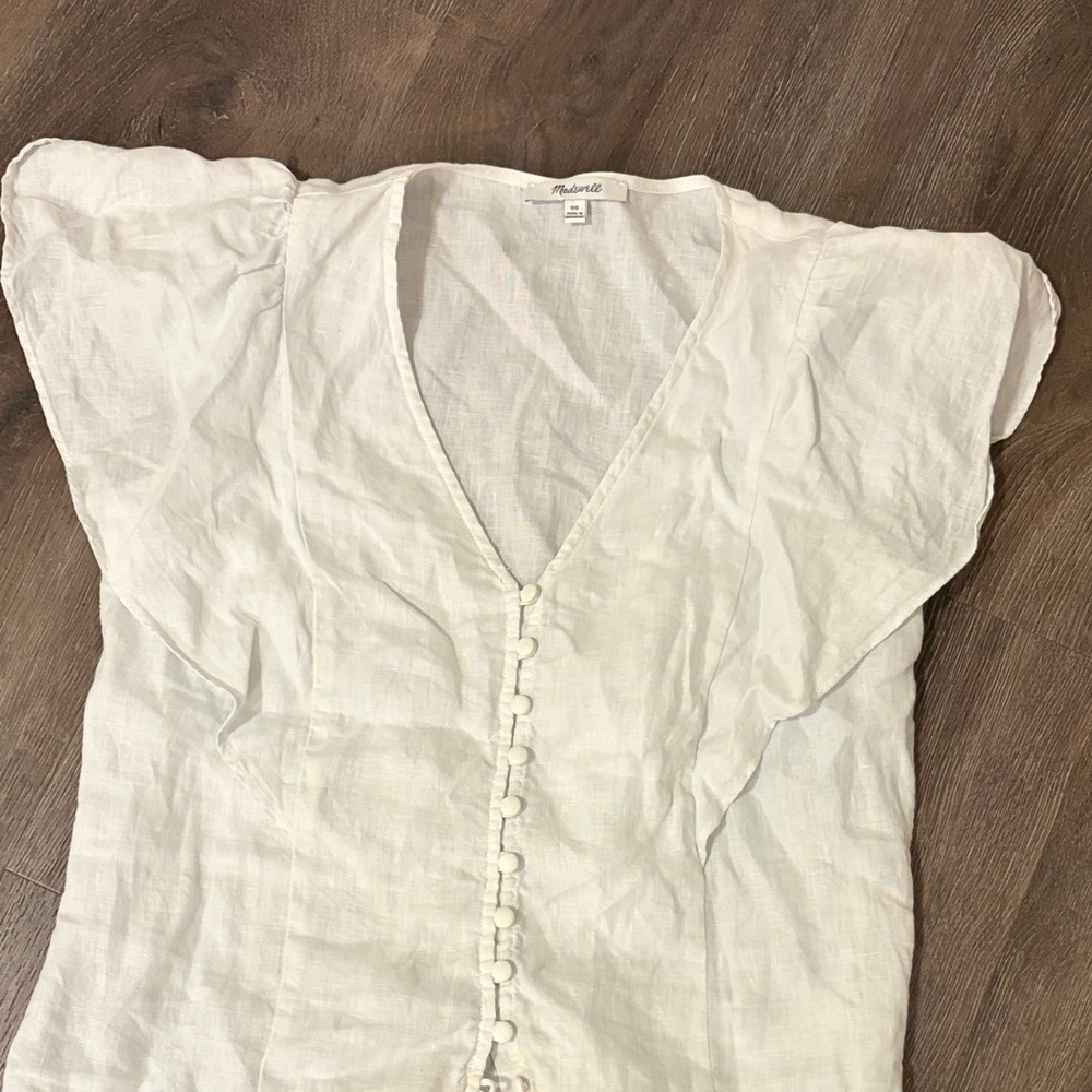 Madewell light Cream Button-Down Blouse